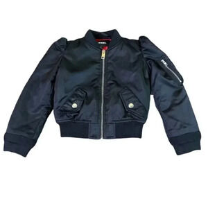 Diesel Youth Black Zip-Up Jacket Coat Size 4Y Boy Girl Unisex
